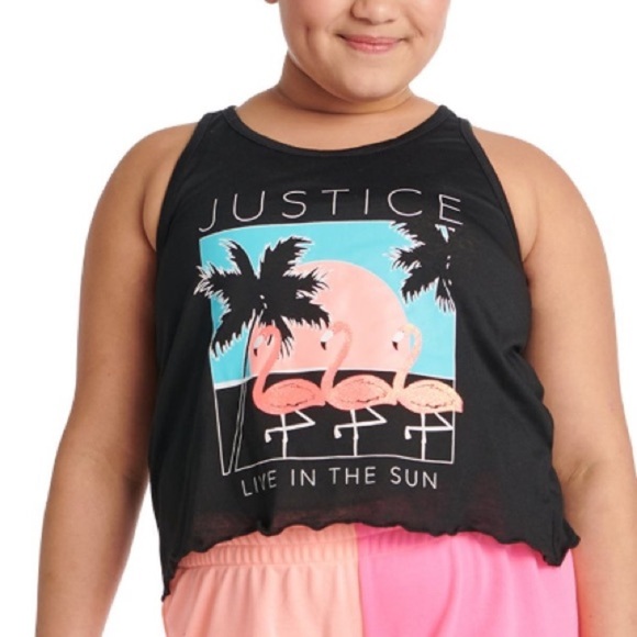 Justice Girls Tank Top Pajama Sleep, Size M - Picture 3 of 5